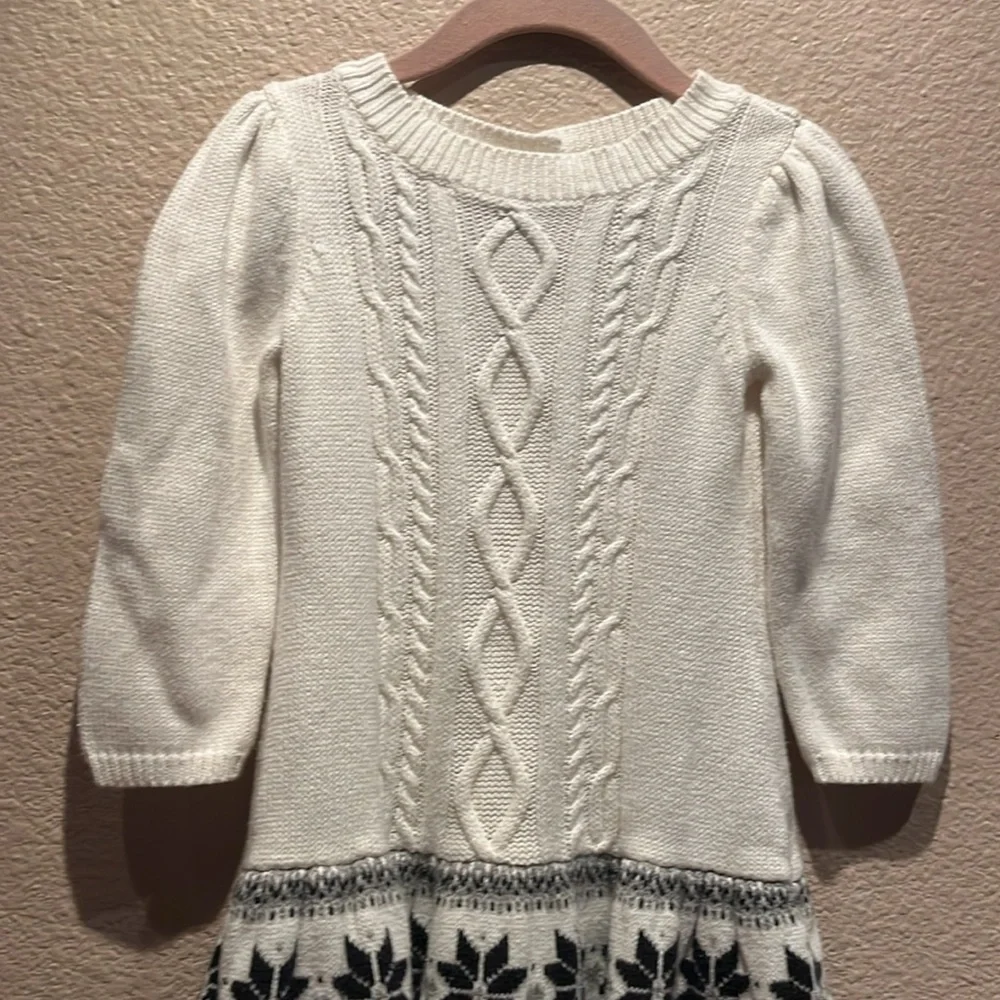 Gymboree Girl’s Fair Isle Nordic Snowflake Sweater Dress 18-24 Months